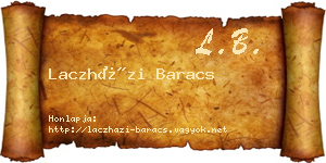 Laczházi Baracs névjegykártya